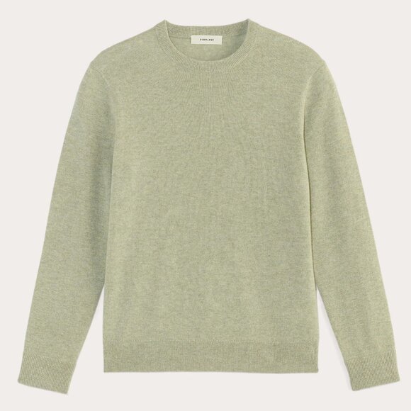 Everlane Other - Everlane Men's Cashmere Crew Neck Sweater in Light Heathered Moss, Size Large